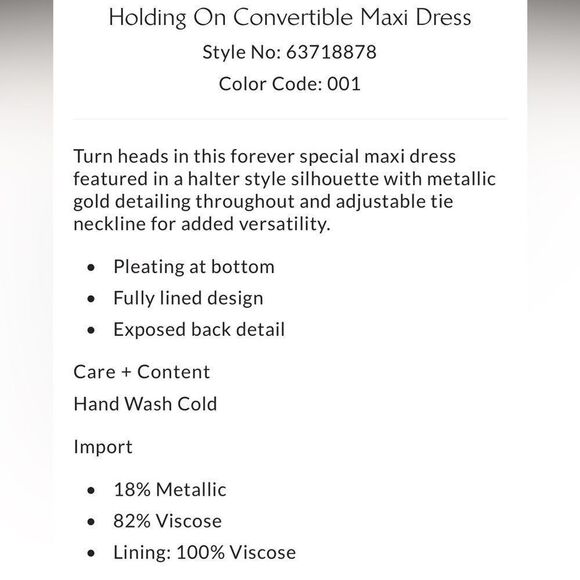 Free People Holding On Convertible Maxi Dress/ size S - Picture 10 of 10